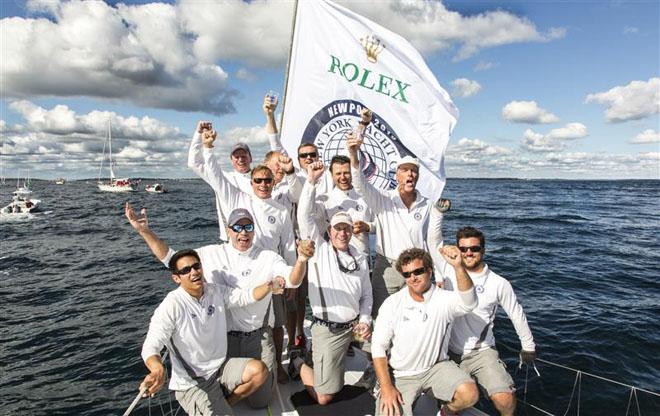 The crew of the Royal Canadian YC (CAN) celebrating their title ©  Rolex/Daniel Forster http://www.regattanews.com